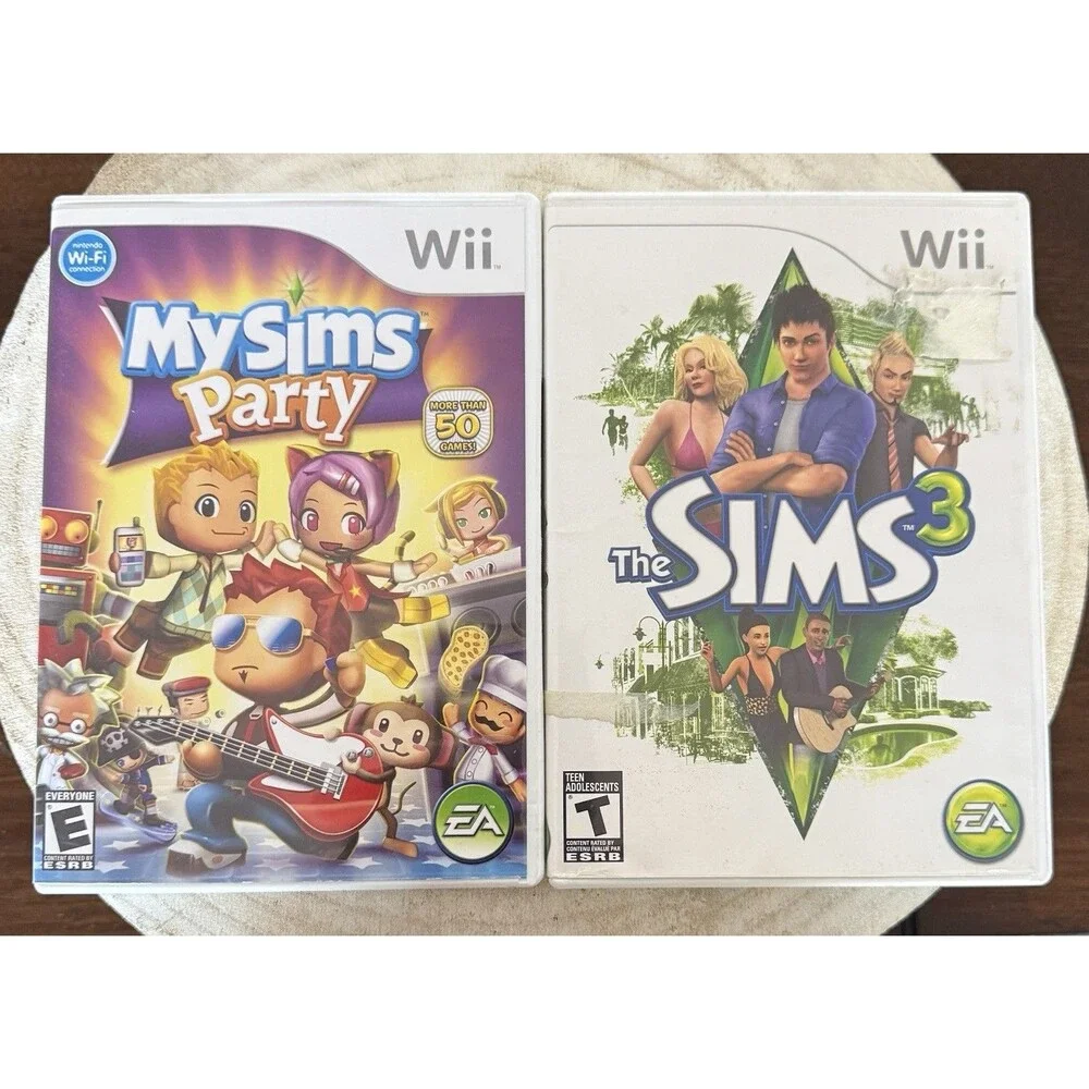 Wii My Sims Party And The Sims 3 - 2 Game Bundle With Manuals